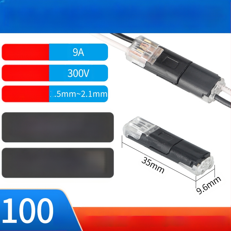 Beef time LED D2 бърз конектор – 1 пин терминал за кабел към кабел, директно свързване чрез plug-in, изолационен материал: фосфорен мед с висока чистота, кабелен диапазон 0.35–0.75 мм, за LED осветление