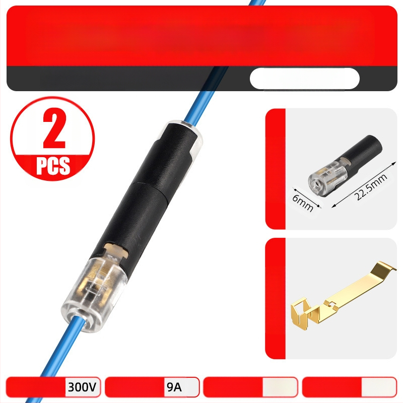 Beef time LED D2 бърз конектор – 1 пин терминал за кабел към кабел, директно свързване чрез plug-in, изолационен материал: фосфорен мед с висока чистота, кабелен диапазон 0.35–0.75 мм, за LED осветление