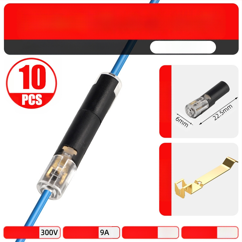 Beef time LED D2 бърз конектор – 1 пин терминал за кабел към кабел, директно свързване чрез plug-in, изолационен материал: фосфорен мед с висока чистота, кабелен диапазон 0.35–0.75 мм, за LED осветление