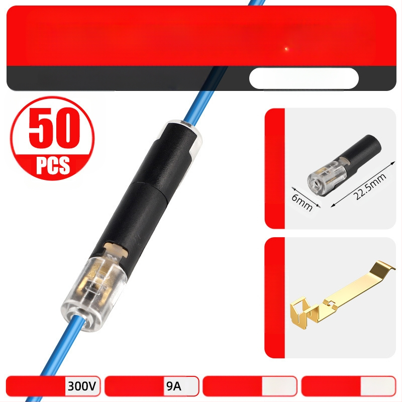 Beef time LED D2 бърз конектор – 1 пин терминал за кабел към кабел, директно свързване чрез plug-in, изолационен материал: фосфорен мед с висока чистота, кабелен диапазон 0.35–0.75 мм, за LED осветление