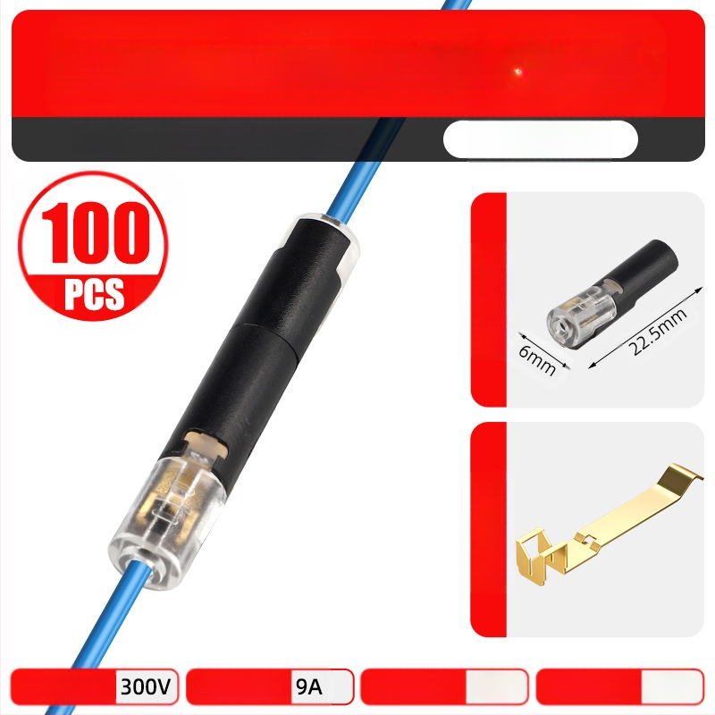 Beef time LED D2 бърз конектор – 1 пин терминал за кабел към кабел, директно свързване чрез plug-in, изолационен материал: фосфорен мед с висока чистота, кабелен диапазон 0.35–0.75 мм, за LED осветление