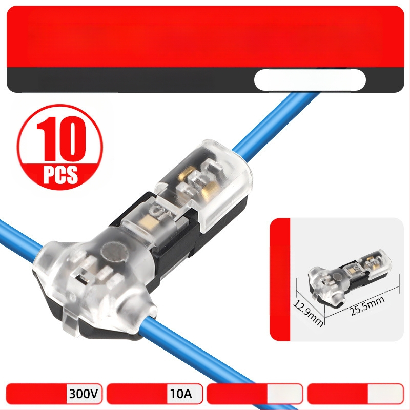 Beef time LED D2 бърз конектор – 1 пин терминал за кабел към кабел, директно свързване чрез plug-in, изолационен материал: фосфорен мед с висока чистота, кабелен диапазон 0.35–0.75 мм, за LED осветление