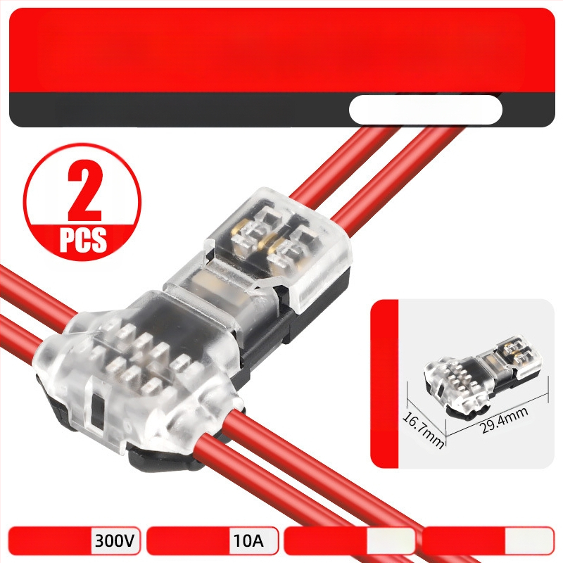 Beef time LED D2 бърз конектор – 1 пин терминал за кабел към кабел, директно свързване чрез plug-in, изолационен материал: фосфорен мед с висока чистота, кабелен диапазон 0.35–0.75 мм, за LED осветление