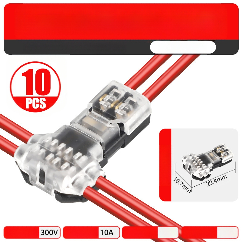 Beef time LED D2 бърз конектор – 1 пин терминал за кабел към кабел, директно свързване чрез plug-in, изолационен материал: фосфорен мед с висока чистота, кабелен диапазон 0.35–0.75 мм, за LED осветление