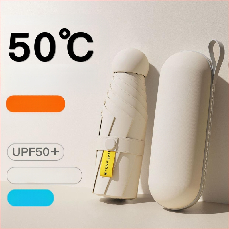 Ruoshiyu összecsukható napernyő – 8 acél bordák, 210T poliészter anyag, UPF 50+, alumínium fogantyú, tömeg 340 g