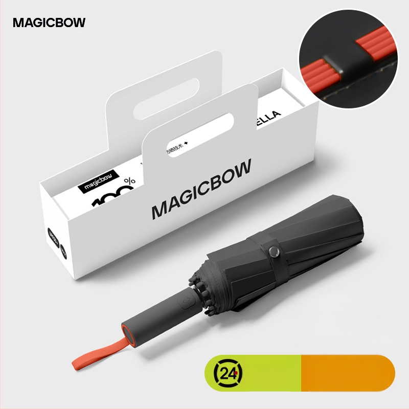 Visapusiai automatinis sulankstomas skėtis su 12 stiebų, vėjo atsparus, UPF50+ UV apsauga, plieninis rėmas