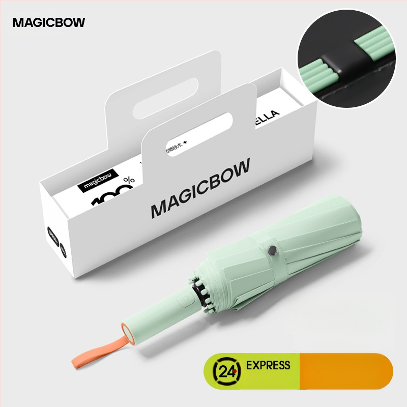 Visapusiai automatinis sulankstomas skėtis su 12 stiebų, vėjo atsparus, UPF50+ UV apsauga, plieninis rėmas