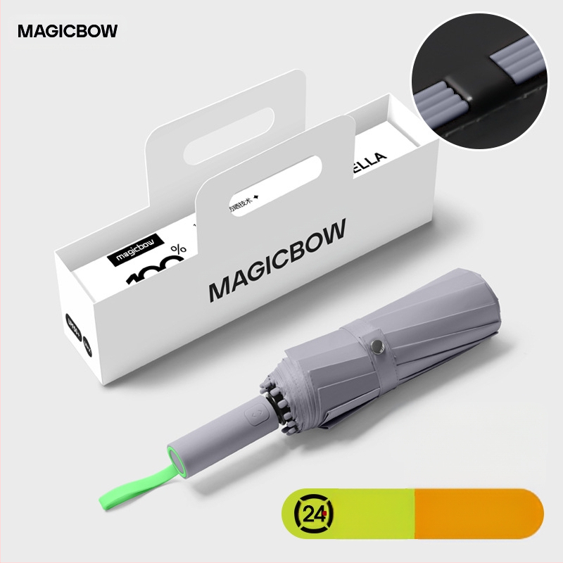 Visapusiai automatinis sulankstomas skėtis su 12 stiebų, vėjo atsparus, UPF50+ UV apsauga, plieninis rėmas