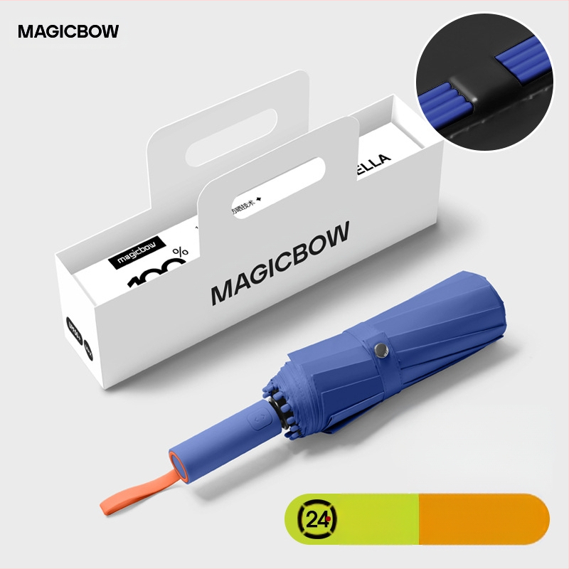 Visapusiai automatinis sulankstomas skėtis su 12 stiebų, vėjo atsparus, UPF50+ UV apsauga, plieninis rėmas