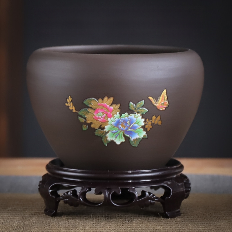 Ghiveci ceramic – respirabil, rezistent la deformare, rezistent la coroziune, durabil pentru birou (orhidee și pothos)