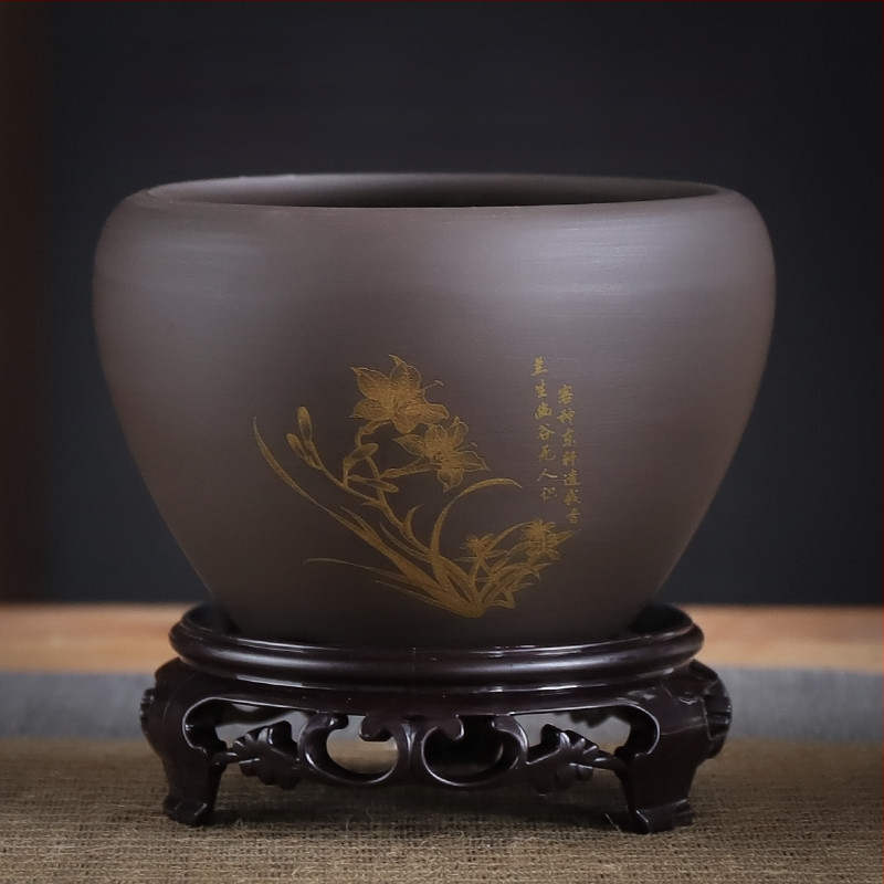 Ghiveci ceramic – respirabil, rezistent la deformare, rezistent la coroziune, durabil pentru birou (orhidee și pothos)