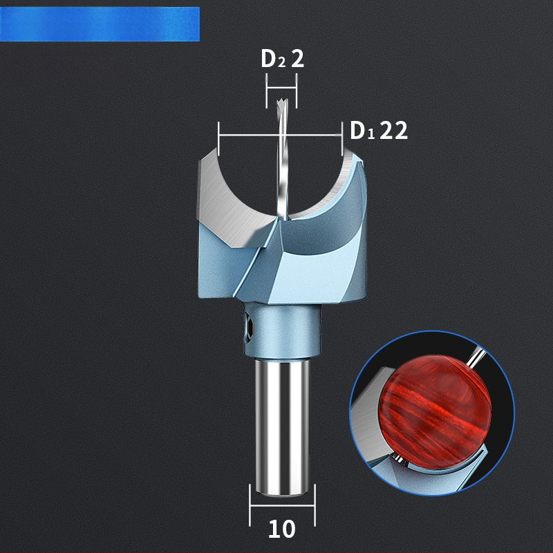 Karbīda Budas pērlī nazis – griešanas instruments apaļām un koka pērlēm apstrādei, ar urbja komplektu