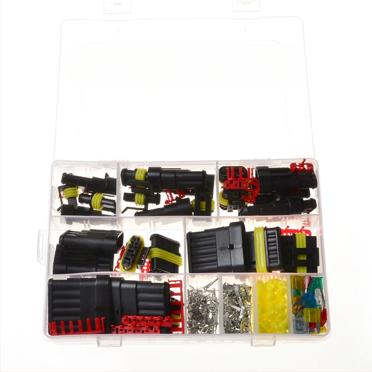 Conector auto impermeabil, seria 1.5, mufă HID și priză AMP, masculin și feminin