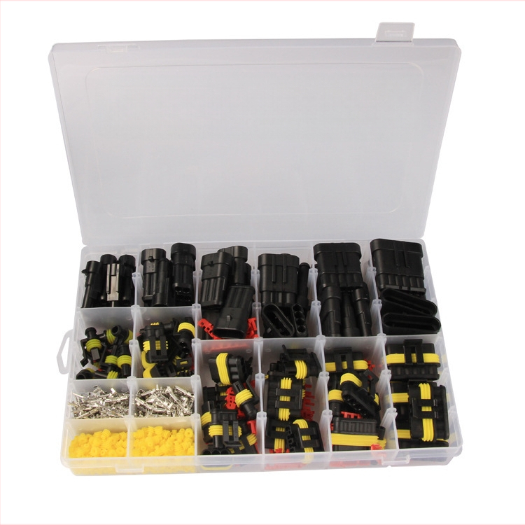 Conector auto impermeabil, seria 1.5, mufă HID și priză AMP, masculin și feminin