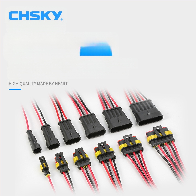 Conector auto impermeabil, seria 1.5, mufă HID și priză AMP, masculin și feminin