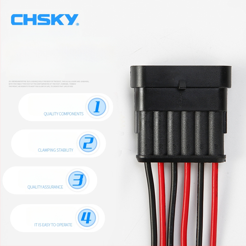 Conector auto impermeabil, seria 1.5, mufă HID și priză AMP, masculin și feminin