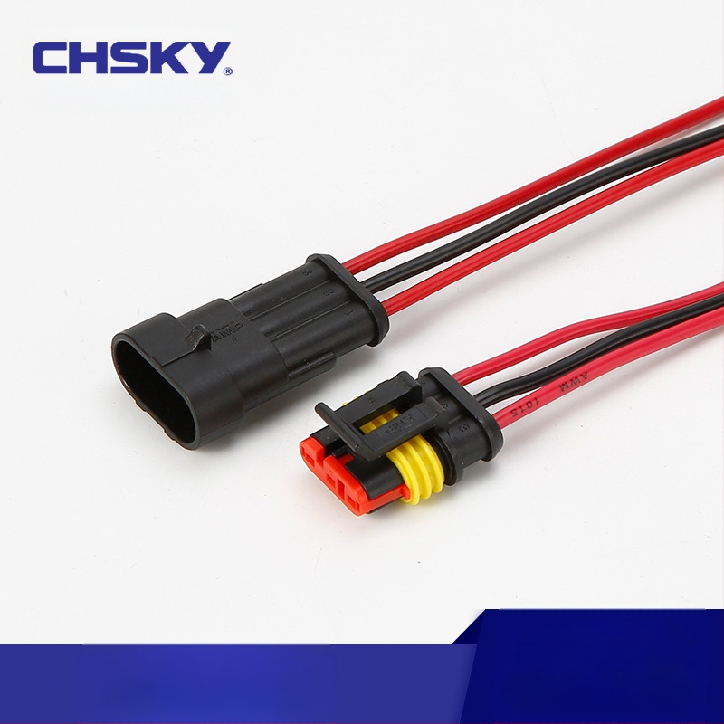 Conector auto impermeabil, seria 1.5, mufă HID și priză AMP, masculin și feminin