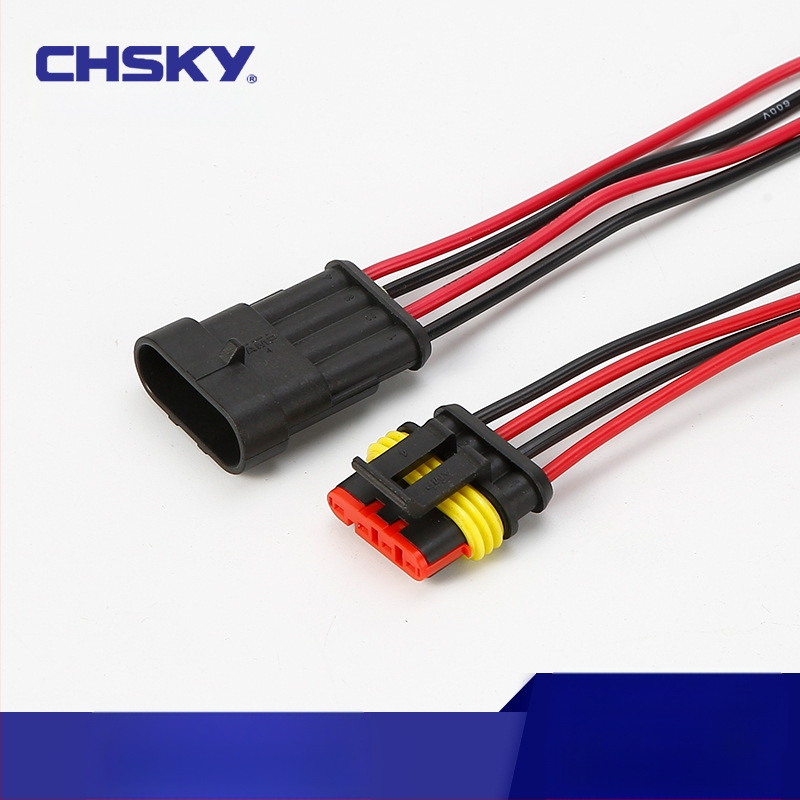 Conector auto impermeabil, seria 1.5, mufă HID și priză AMP, masculin și feminin