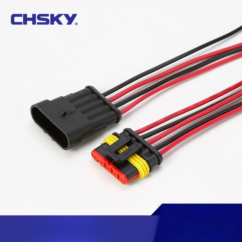 Conector auto impermeabil, seria 1.5, mufă HID și priză AMP, masculin și feminin