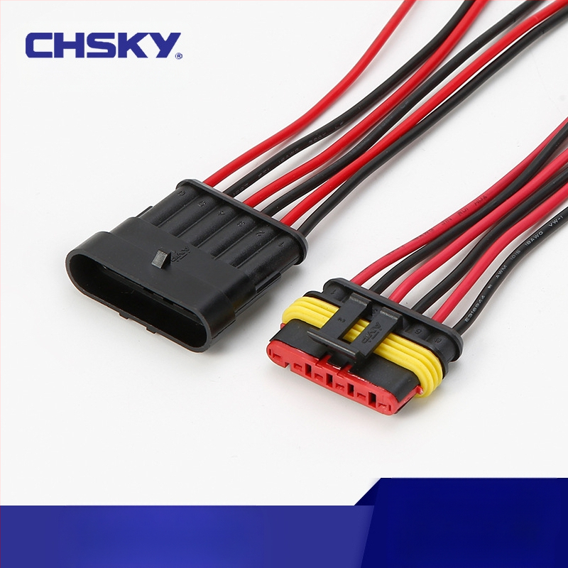 Conector auto impermeabil, seria 1.5, mufă HID și priză AMP, masculin și feminin