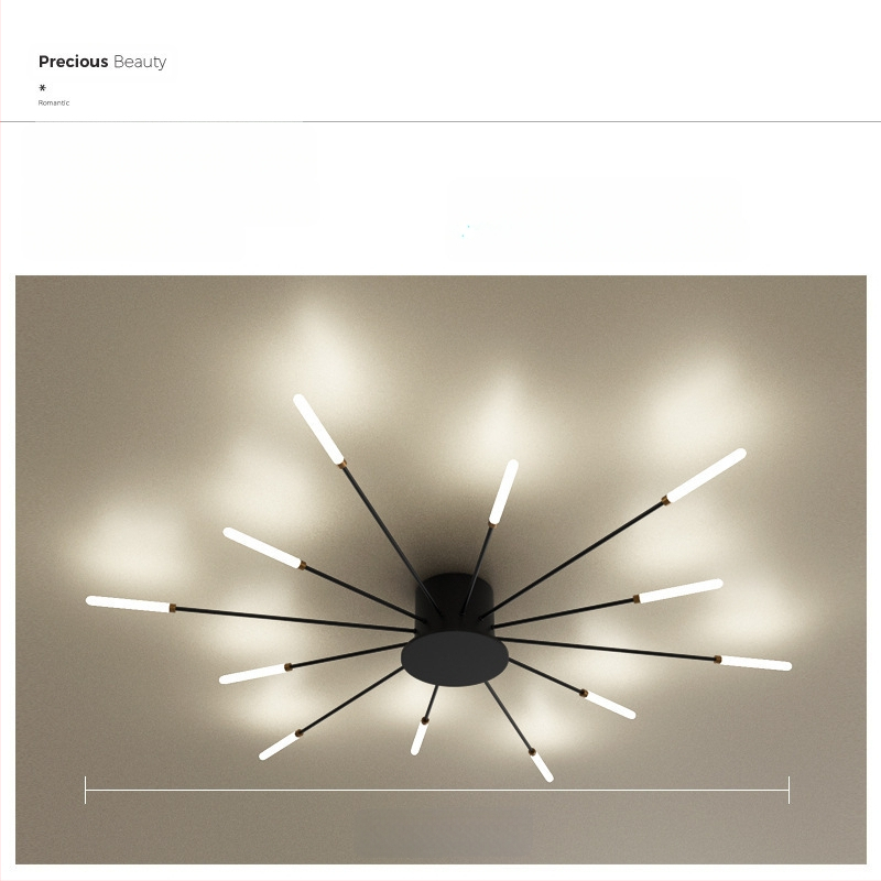Lampa de plafon LED pentru living și dormitor – design minimalist modern, lux subtil, inspirație din artificii, acoperire 15–30 m², CRI ≥90