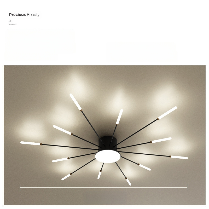 Lampa de plafon LED pentru living și dormitor – design minimalist modern, lux subtil, inspirație din artificii, acoperire 15–30 m², CRI ≥90