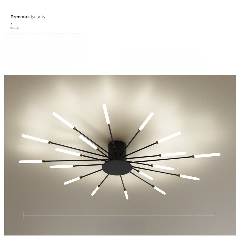 Lampa de plafon LED pentru living și dormitor – design minimalist modern, lux subtil, inspirație din artificii, acoperire 15–30 m², CRI ≥90