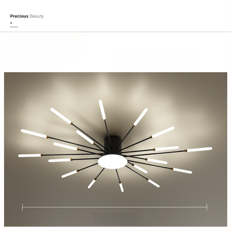 Lampa de plafon LED pentru living și dormitor – design minimalist modern, lux subtil, inspirație din artificii, acoperire 15–30 m², CRI ≥90