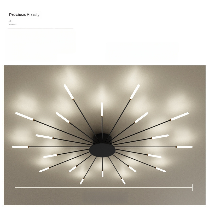 Lampa de plafon LED pentru living și dormitor – design minimalist modern, lux subtil, inspirație din artificii, acoperire 15–30 m², CRI ≥90