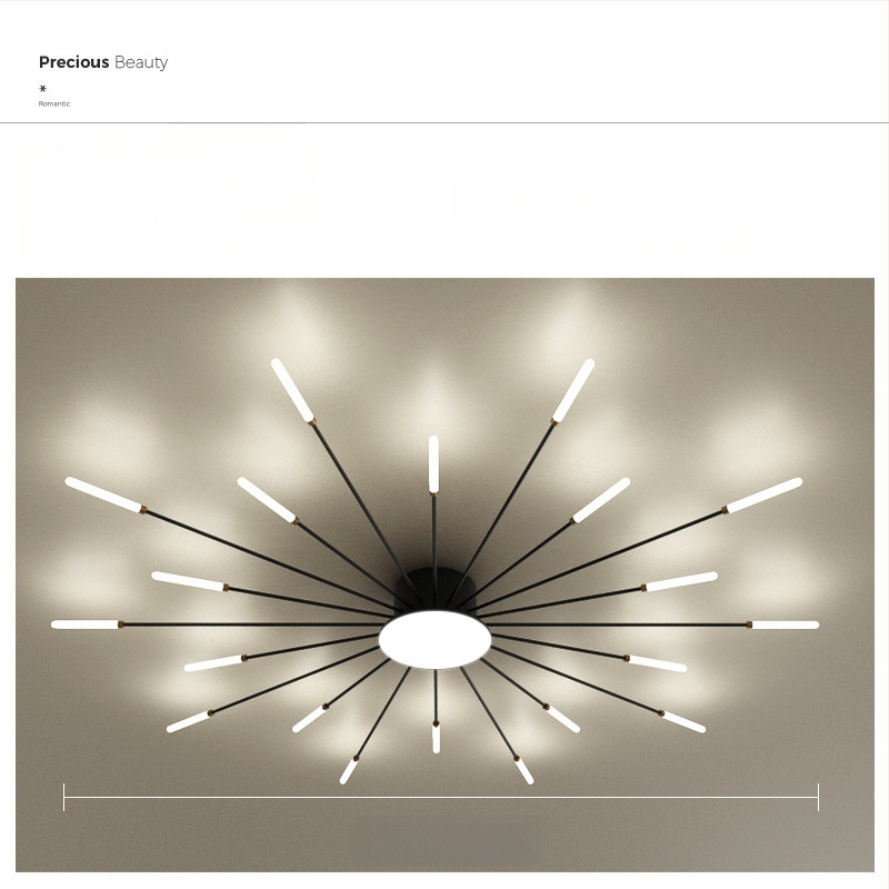 Lampa de plafon LED pentru living și dormitor – design minimalist modern, lux subtil, inspirație din artificii, acoperire 15–30 m², CRI ≥90