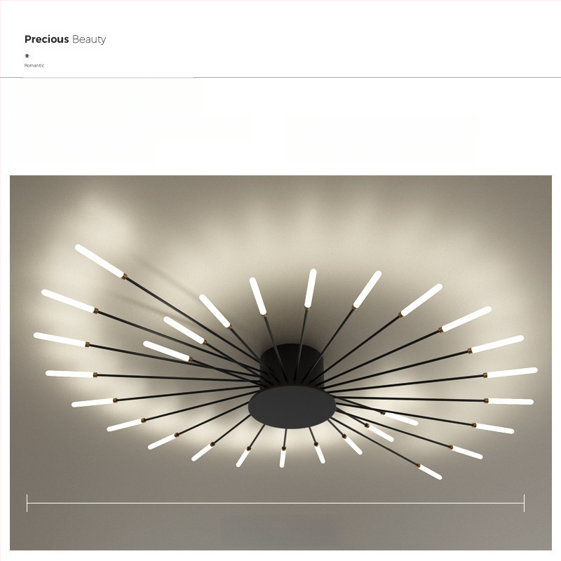 Lampa de plafon LED pentru living și dormitor – design minimalist modern, lux subtil, inspirație din artificii, acoperire 15–30 m², CRI ≥90