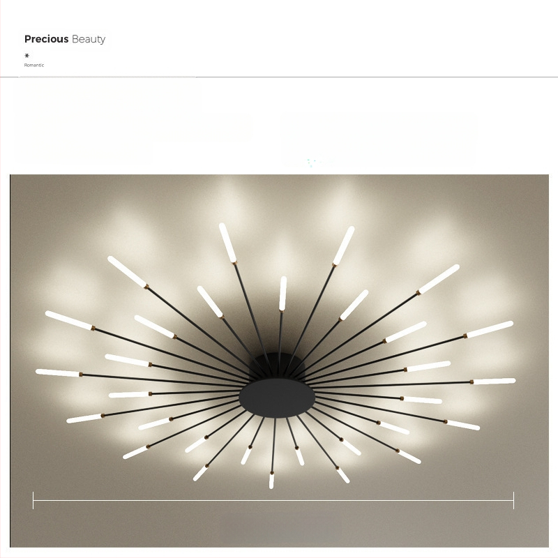 Lampa de plafon LED pentru living și dormitor – design minimalist modern, lux subtil, inspirație din artificii, acoperire 15–30 m², CRI ≥90