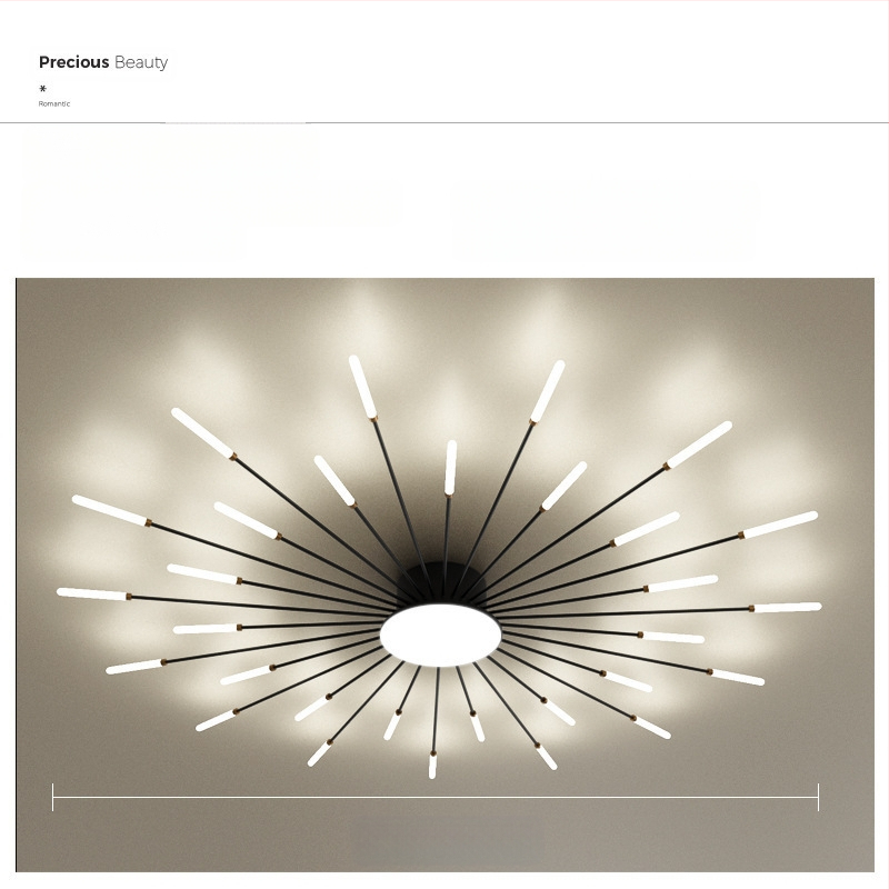 Lampa de plafon LED pentru living și dormitor – design minimalist modern, lux subtil, inspirație din artificii, acoperire 15–30 m², CRI ≥90