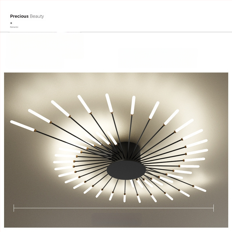 Lampa de plafon LED pentru living și dormitor – design minimalist modern, lux subtil, inspirație din artificii, acoperire 15–30 m², CRI ≥90