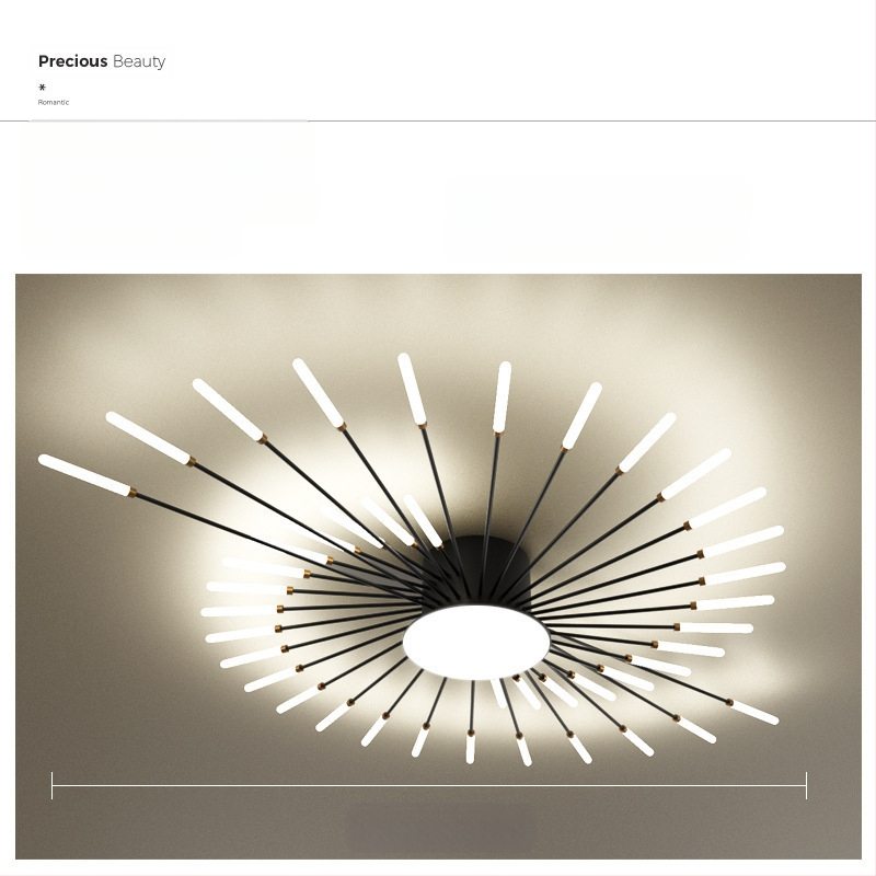 Lampa de plafon LED pentru living și dormitor – design minimalist modern, lux subtil, inspirație din artificii, acoperire 15–30 m², CRI ≥90