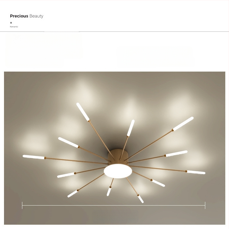 Lampa de plafon LED pentru living și dormitor – design minimalist modern, lux subtil, inspirație din artificii, acoperire 15–30 m², CRI ≥90