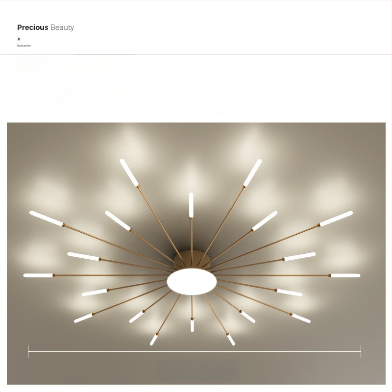 Lampa de plafon LED pentru living și dormitor – design minimalist modern, lux subtil, inspirație din artificii, acoperire 15–30 m², CRI ≥90