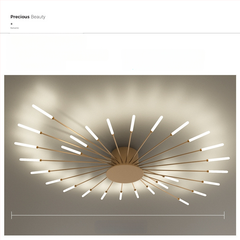 Lampa de plafon LED pentru living și dormitor – design minimalist modern, lux subtil, inspirație din artificii, acoperire 15–30 m², CRI ≥90