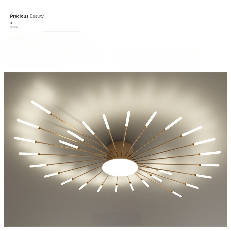 Lampa de plafon LED pentru living și dormitor – design minimalist modern, lux subtil, inspirație din artificii, acoperire 15–30 m², CRI ≥90