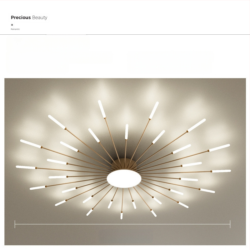 Lampa de plafon LED pentru living și dormitor – design minimalist modern, lux subtil, inspirație din artificii, acoperire 15–30 m², CRI ≥90