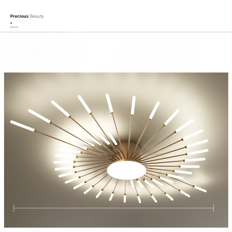 Lampa de plafon LED pentru living și dormitor – design minimalist modern, lux subtil, inspirație din artificii, acoperire 15–30 m², CRI ≥90