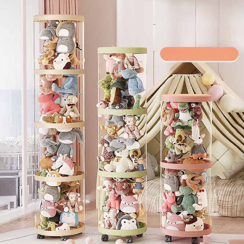 Барел за съхранение на плюшени играчки, пластмасов, за играчки, спалня, творчески стил, тегло 0,685–1,433 кг
