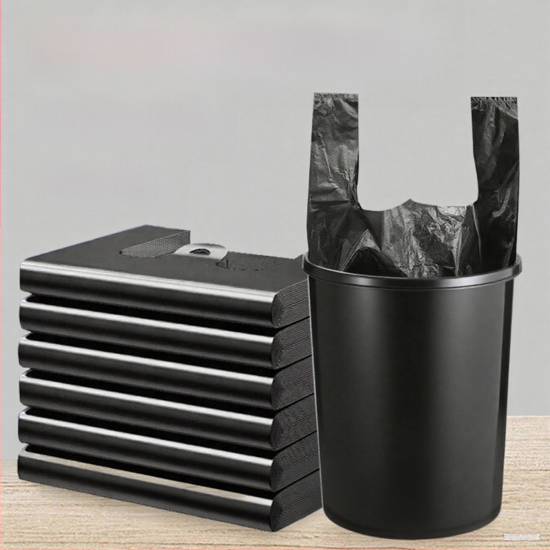 Домакински удебелени торби за боклук, жилет стил, LDPE, еднократни, 50 бр./пакет