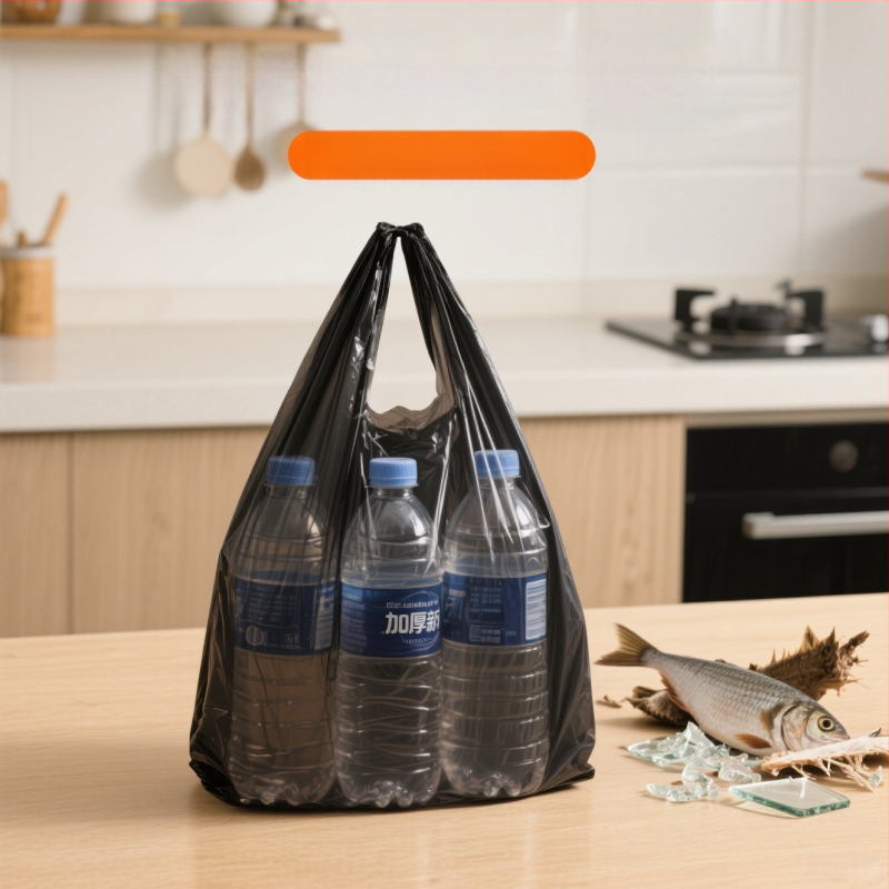 Домакински удебелени торби за боклук, жилет стил, LDPE, еднократни, 50 бр./пакет