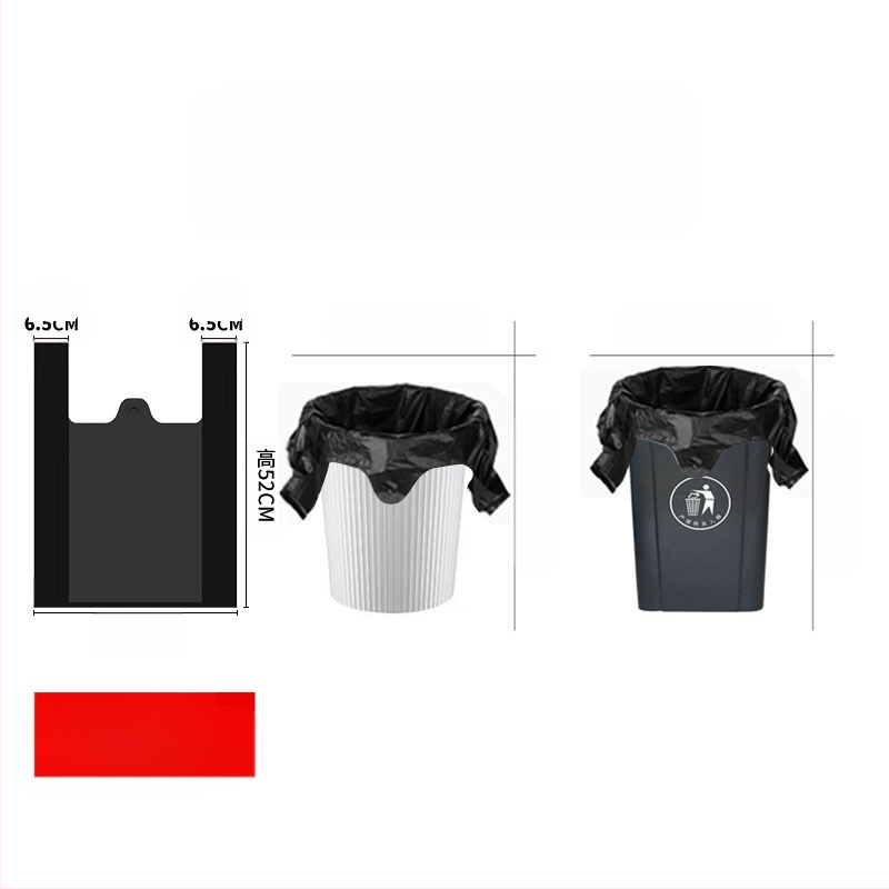 Домакински удебелени торби за боклук, жилет стил, LDPE, еднократни, 50 бр./пакет