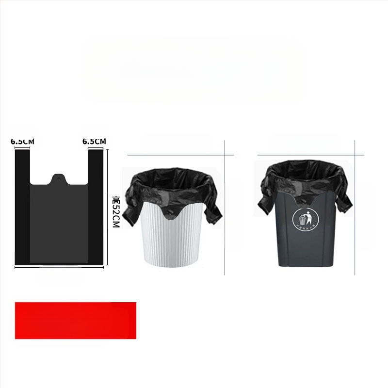 Домакински удебелени торби за боклук, жилет стил, LDPE, еднократни, 50 бр./пакет