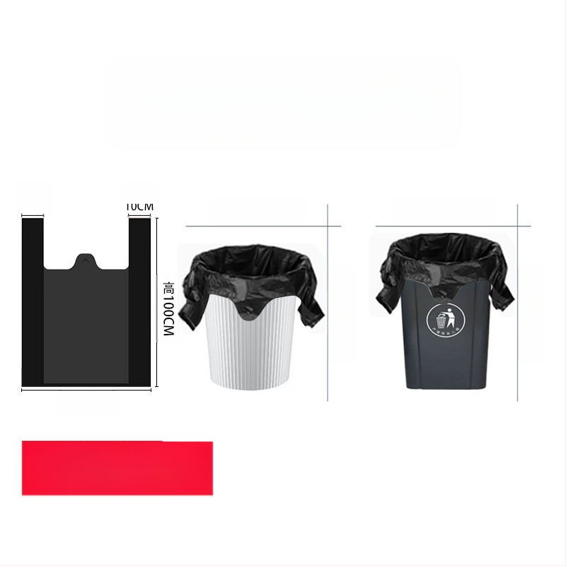 Домакински удебелени торби за боклук, жилет стил, LDPE, еднократни, 50 бр./пакет