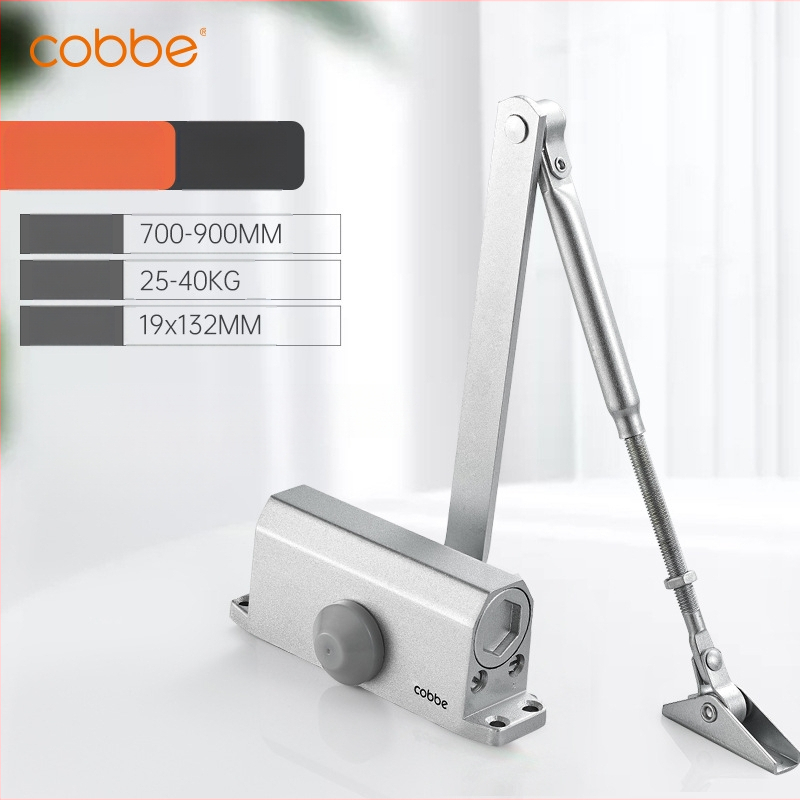 Automaatne ukse sulgija hüdraulilise buferiga | Valatud alumiinium | Mudel CL-BMQ01 | Bränd Cobbe/Cabe | Kaasaegne ja minimalistlik disain | Koduseks kasutamiseks