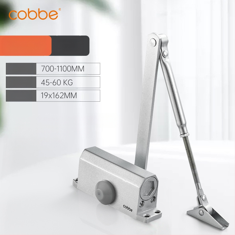 Automaatne ukse sulgija hüdraulilise buferiga | Valatud alumiinium | Mudel CL-BMQ01 | Bränd Cobbe/Cabe | Kaasaegne ja minimalistlik disain | Koduseks kasutamiseks