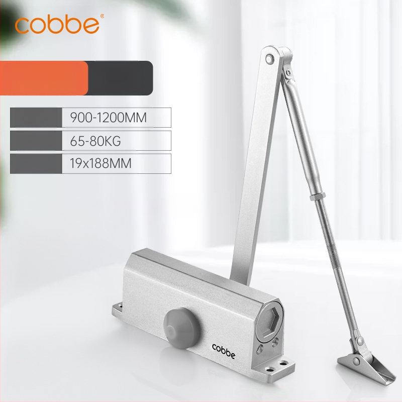 Automaatne ukse sulgija hüdraulilise buferiga | Valatud alumiinium | Mudel CL-BMQ01 | Bränd Cobbe/Cabe | Kaasaegne ja minimalistlik disain | Koduseks kasutamiseks